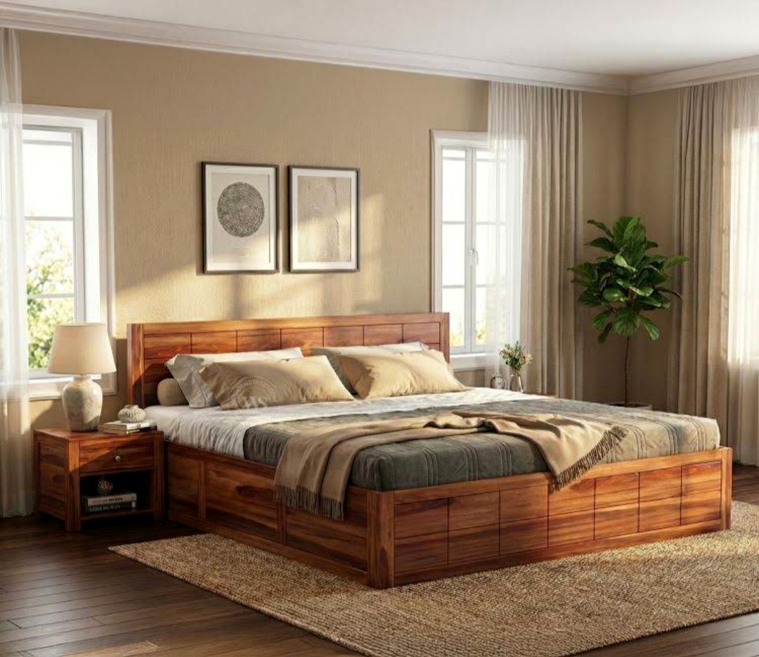 Wooden bed